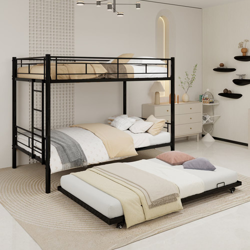 Twin over bunk bed with - bunk,